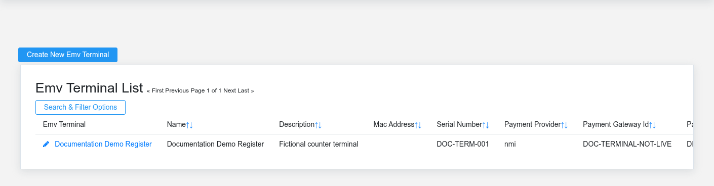 Brisk payments module workspace displayed with fictional documentation-demo data.