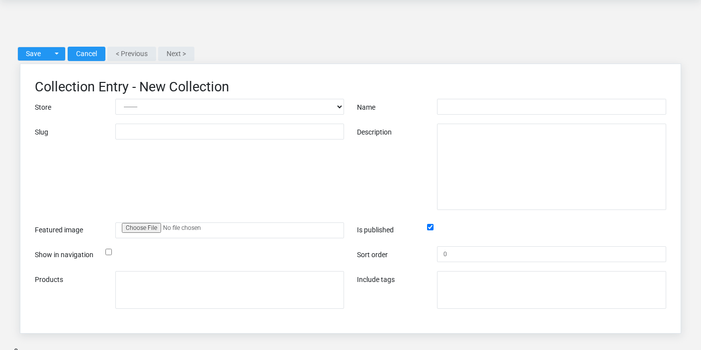 Brisk Collections create screen displayed with fictional documentation-demo data.