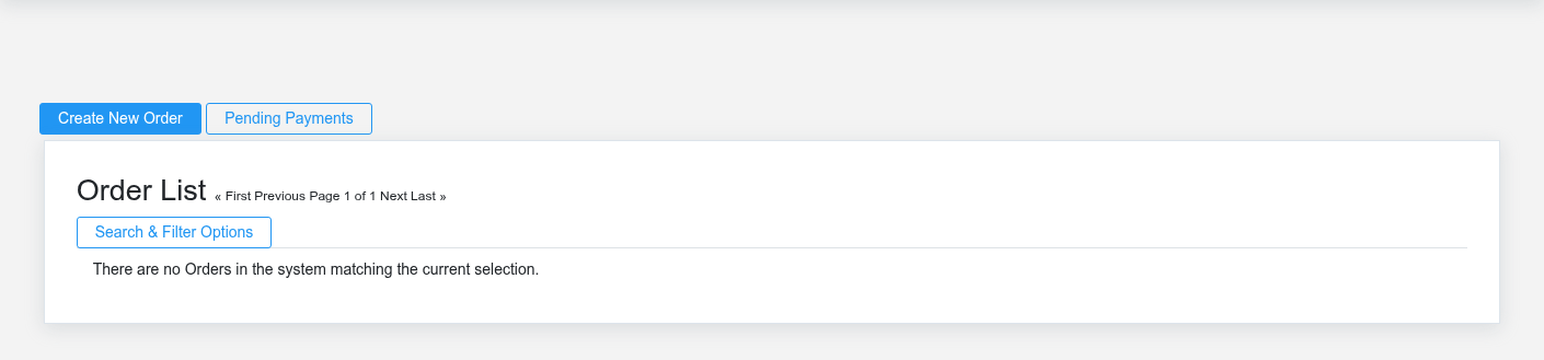 Pending-payment ecommerce order queue for fictional documentation orders.