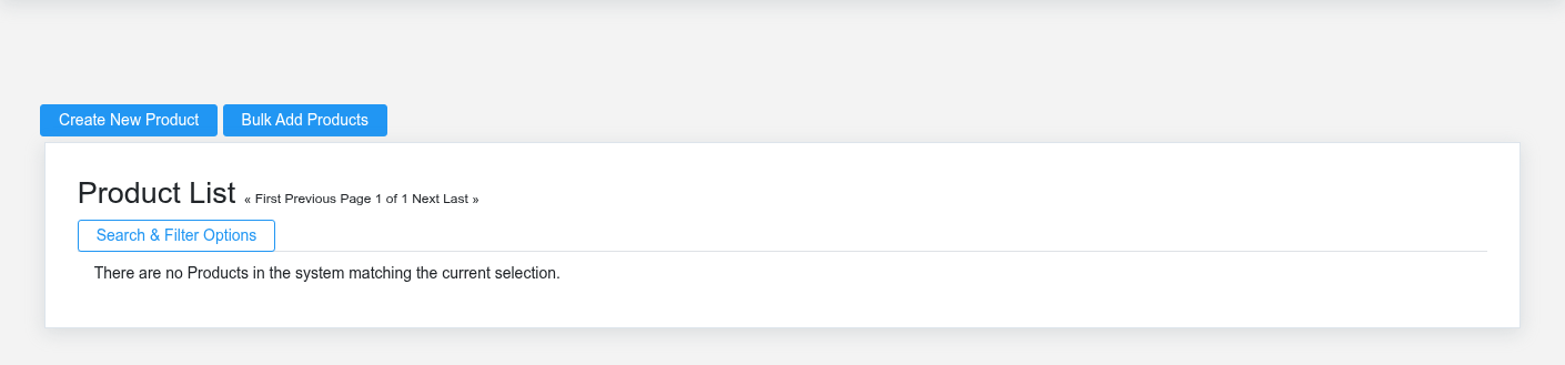 Brisk Ecommerce Products list for fictional documentation products.