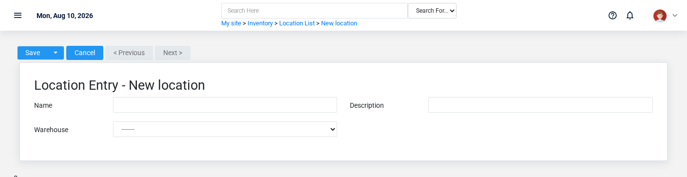Brisk Locations create screen displayed with fictional documentation-demo data.