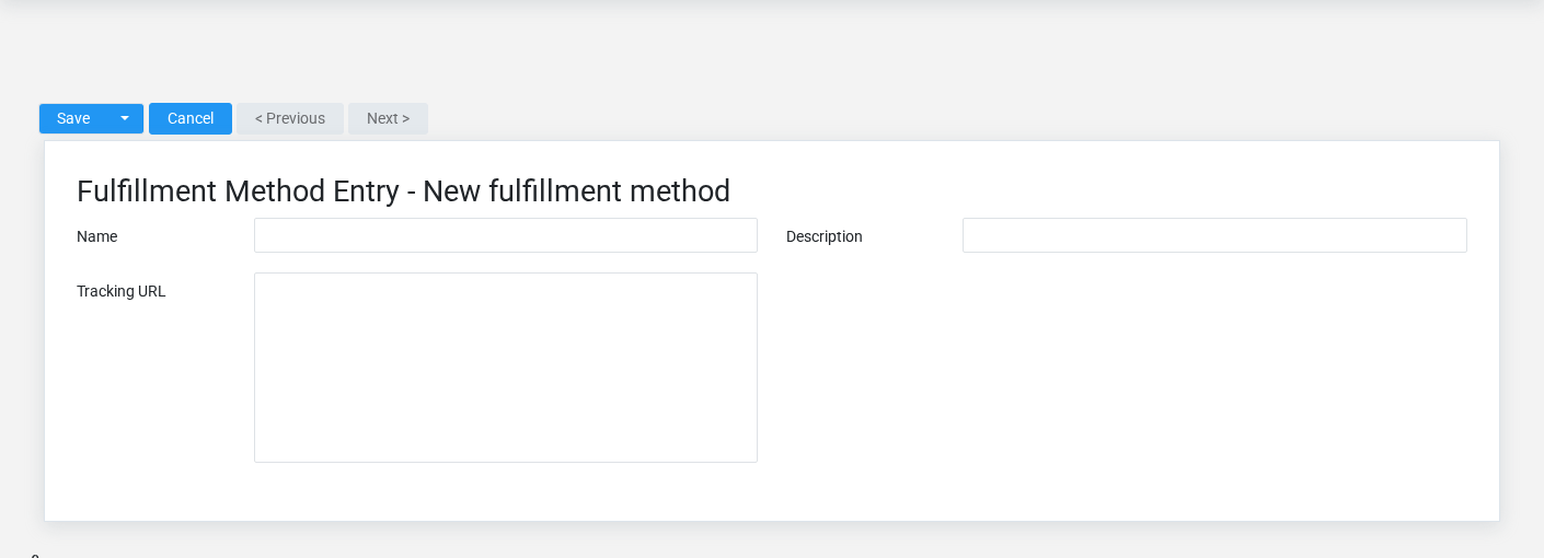 Brisk Fulfillment Methods create screen displayed with fictional documentation-demo data.